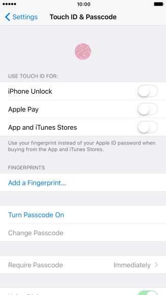 Press Add a Fingerprint... and follow the instructions on the screen to add your fingerprint.