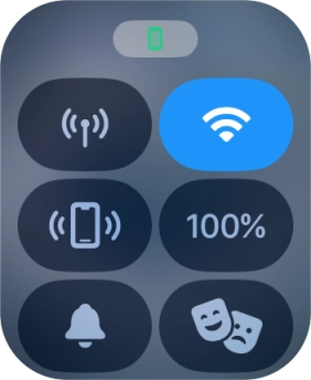 Press the battery percentage.