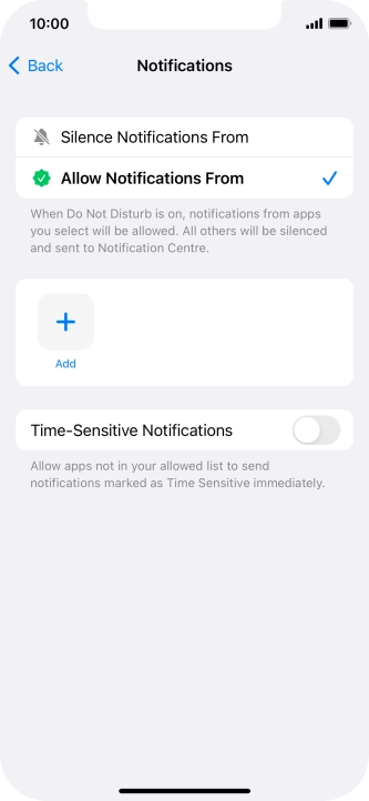 Press the indicator next to 