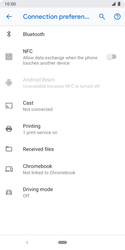 Press Bluetooth.