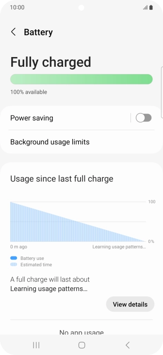 Press Power saving.