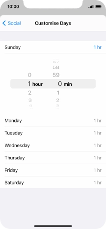Select the required time limit.