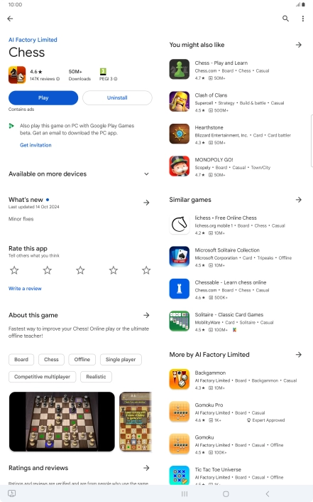 Press Uninstall.