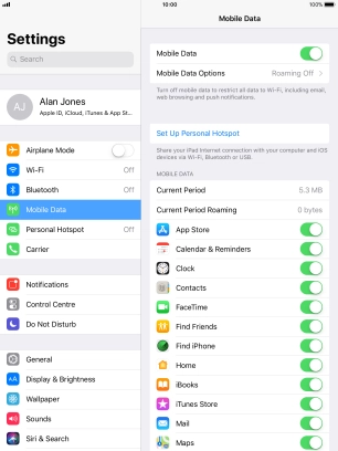 The total data usage is displayed next to Current Period.