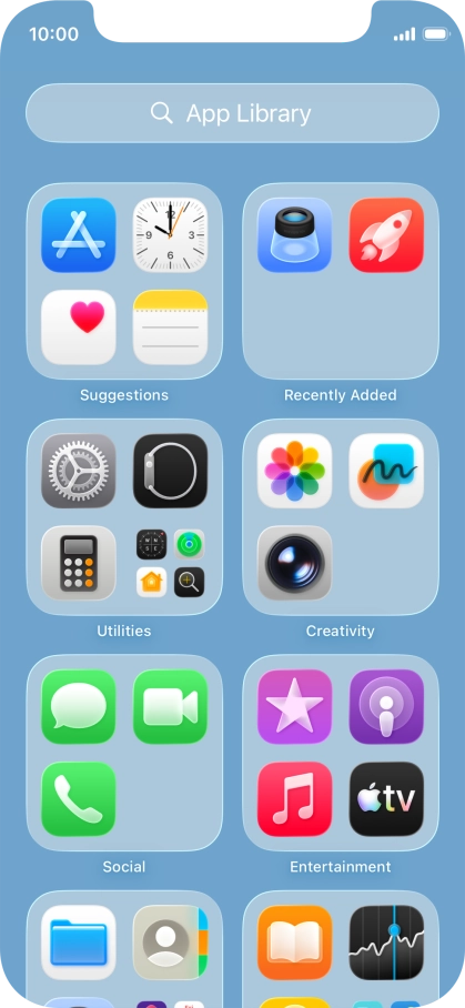 Press the required app.
