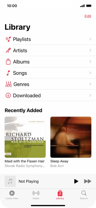 Press Playlists.