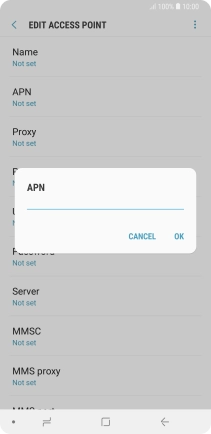 Key in live.vodafone.com and press OK.
