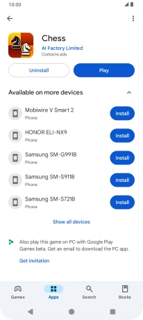 Press Uninstall.