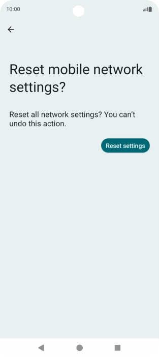 Press Reset settings. Press Reset settings.