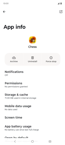 Press Storage & cache.