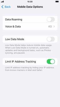 Press the indicator next to 