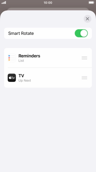 Press the indicator next to 