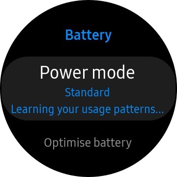 Press Power mode. Press Power mode.