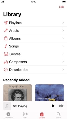 Press Playlists.