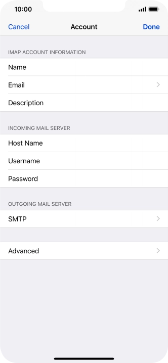 Press SMTP.