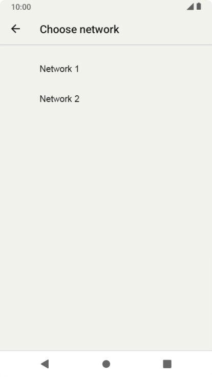 Press the required network. Press the required network.