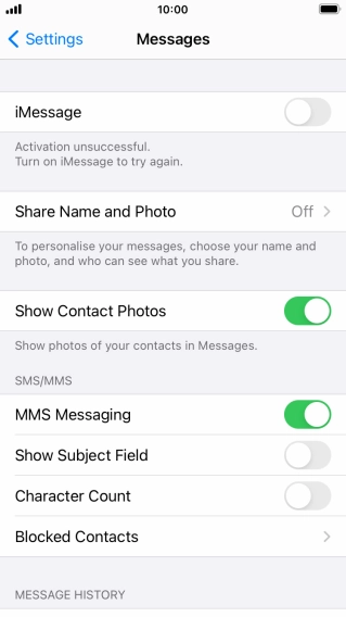 Press the Home key to return to the home screen.