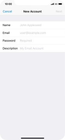 Press Name and key in the required sender name. Press Name and key in the required sender name.