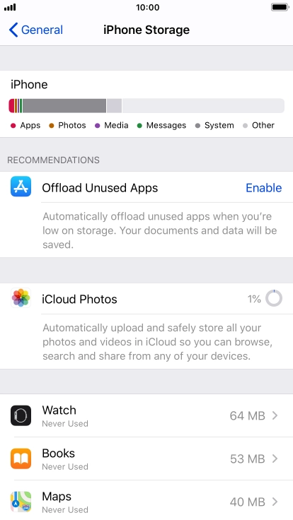 Press the required app. Press the required app.