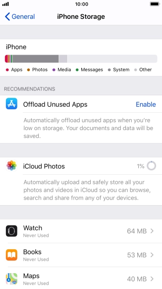 Press the required app. Press the required app.