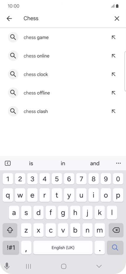 Key in the name or subject of the required app and press the search icon. Key in the name or subject of the required app and press the search icon.