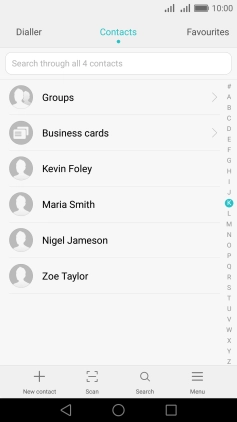 Press New contact.