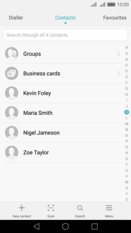Press New contact.