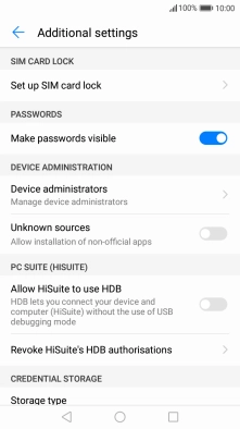Press Set up SIM card lock. Press Set up SIM card lock.