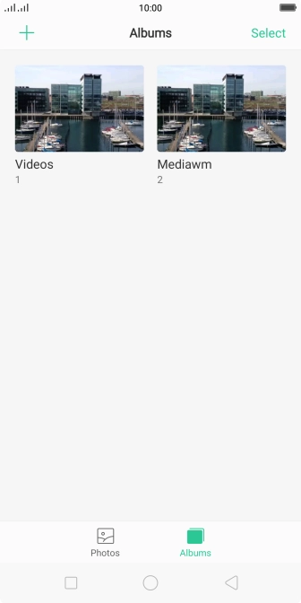 Press Albums and go to the required folder.