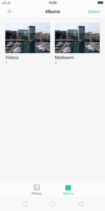 Press Albums and go to the required folder.