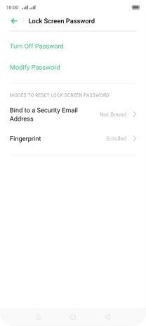 Press Turn Off Password. Press Turn Off Password.