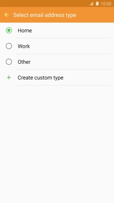 Press the required email type. Press the required email type.