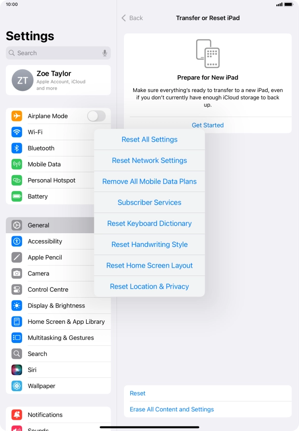 Press Reset All Settings. Press Reset All Settings.
