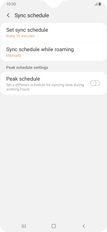 Press Set sync schedule.