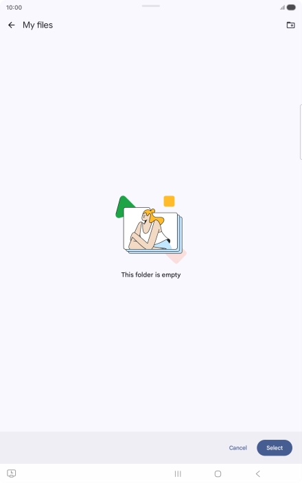 To create a new folder, press the new folder icon and follow the instructions on the screen to create a new folder. To create a new folder, press the new folder icon and follow the instructions on the screen to create a new folder.