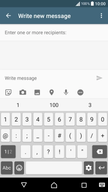 Press Abc to return to text input.