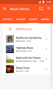 Press the required audio file. Press the required audio file.