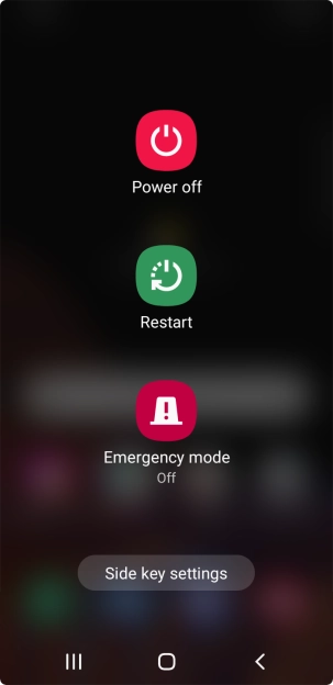 Press Power off. Press Power off.