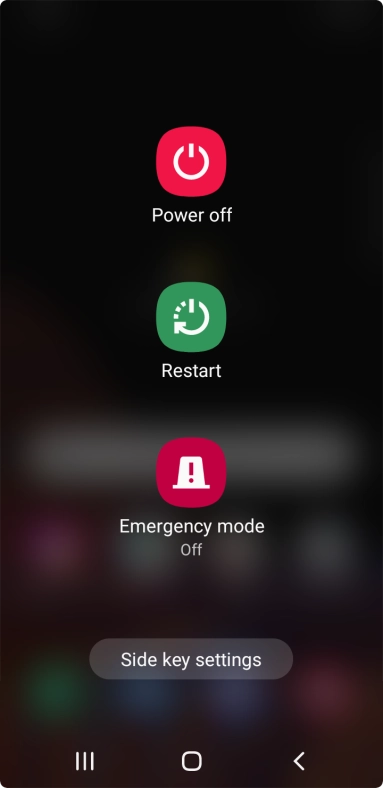 Press Power off. Press Power off.