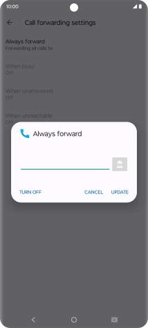 Press TURN OFF.