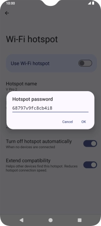 Key in the required password and press OK.