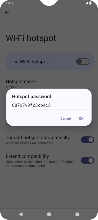Key in the required password and press OK.