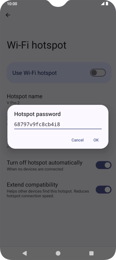 Key in the required password and press OK.