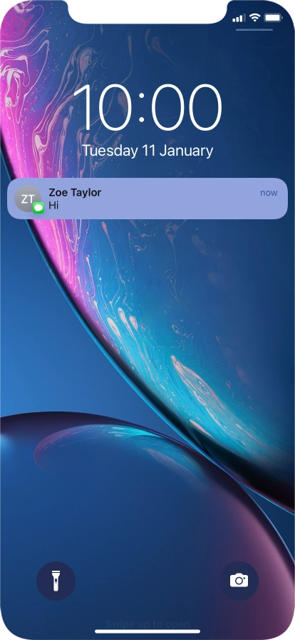 Press the required notification and follow the instructions on the screen to use the selected function.