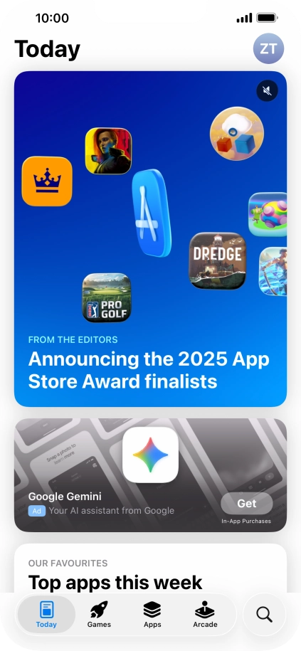 Press the search icon. Press the search icon.