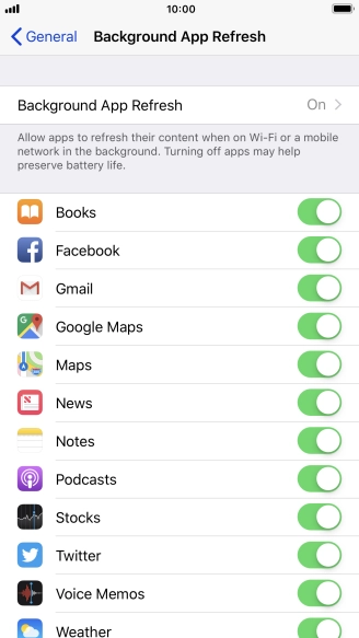 Press Background App Refresh. Press Background App Refresh.