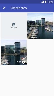 Press the gallery icon. Press the gallery icon.