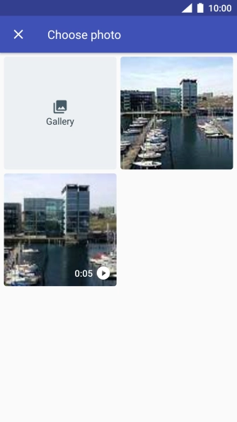 Press the gallery icon. Press the gallery icon.