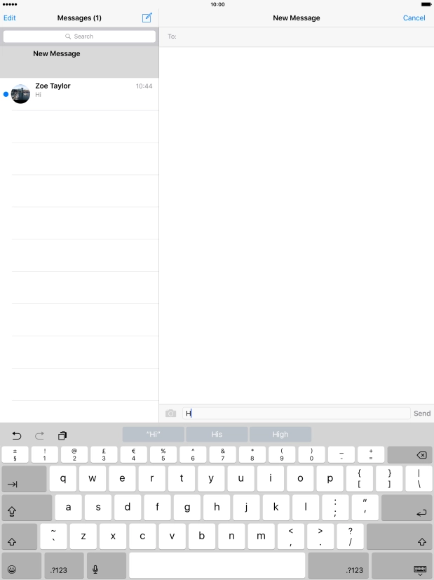 Open a new note, message or email message to bring up the keypad and your tablet is ready for text input.