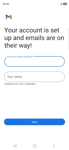 Press Your name and key in the required sender name.